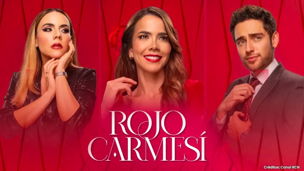 Carolina Gaitán, Laura de León y Carlos Bermúdez en Rojo Carmesí de RCN.