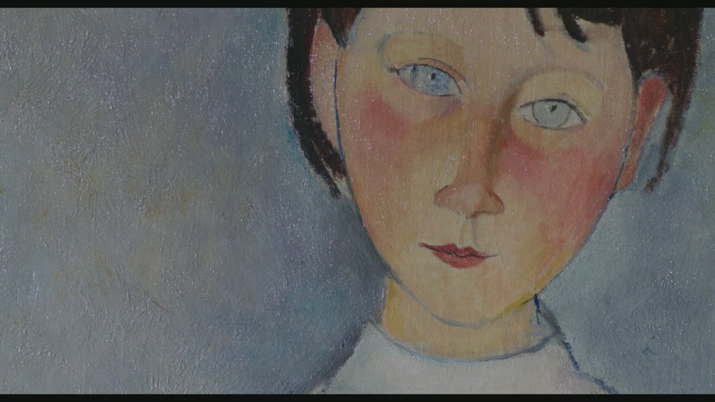 Niña vestida de azul (1918) pintura de Amadeo Modigliani