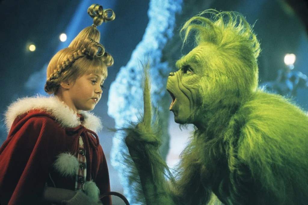 El Grinch (2000), película de navidad protagonizada por Jim Carrey.