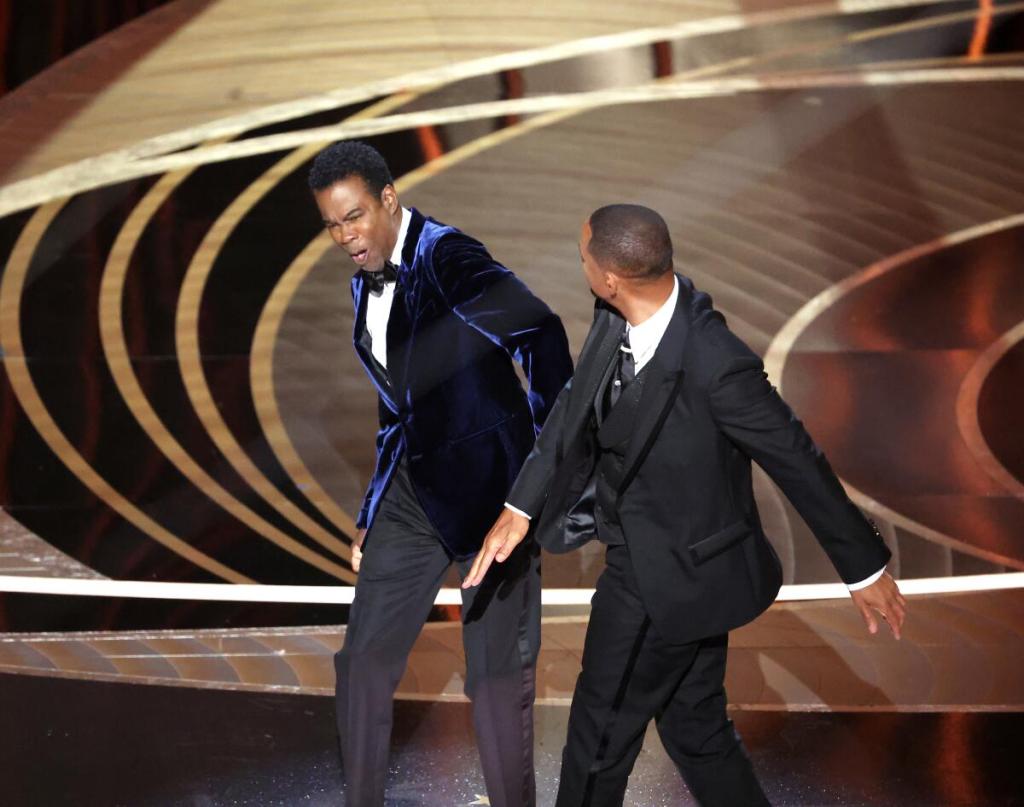 Will Smith y Chris Rock en los Premios Óscar 2022. 